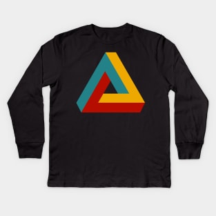 Penrose Triangle Kids Long Sleeve T-Shirt